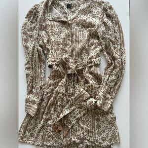O.P.T | Chic Long Sleeve Patterned Dress